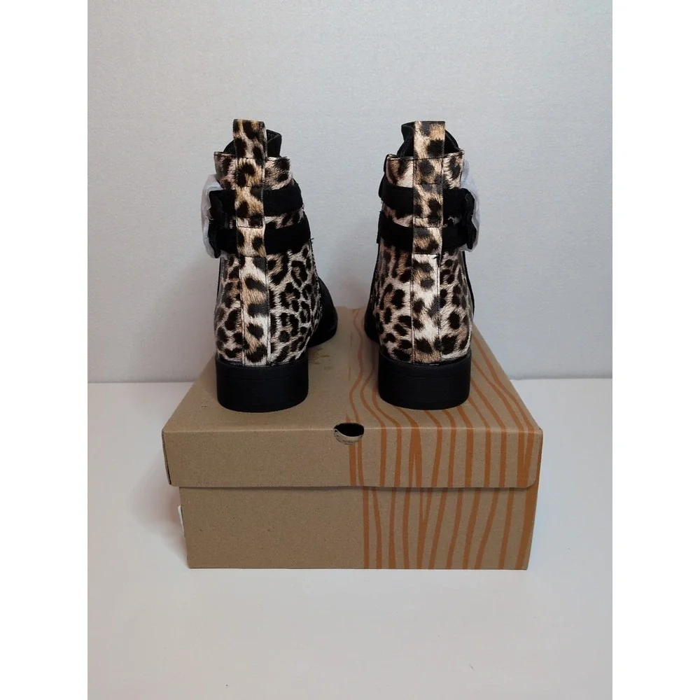 New Globalwin Women Boots‎ Black/Leopard US Size 8